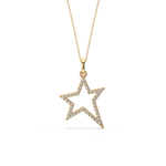 Load image into Gallery viewer, Open Star Lab Grown Diamond Pendant by Stefee