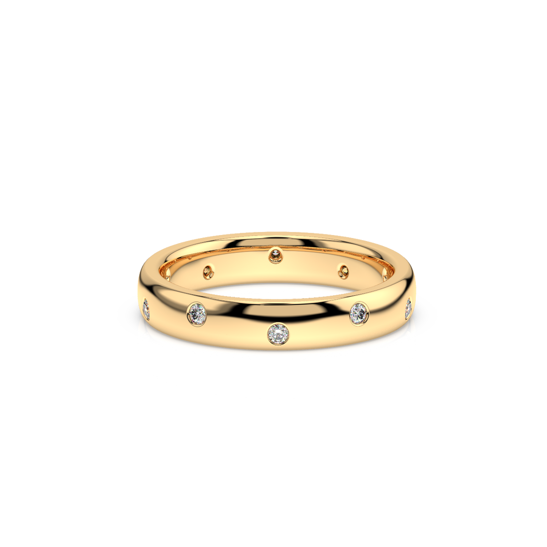 Stacking Band Ring with Lab Grown Diamond by Stefee