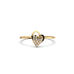 Load image into Gallery viewer, Heart On Fire Lab Grown Diamond Ring by Stefee Jewels