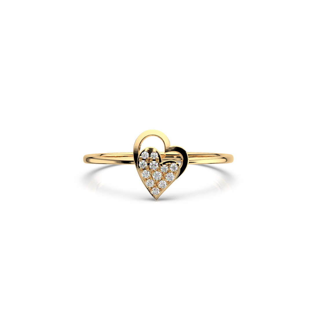 Heart On Fire Lab Grown Diamond Ring by Stefee Jewels