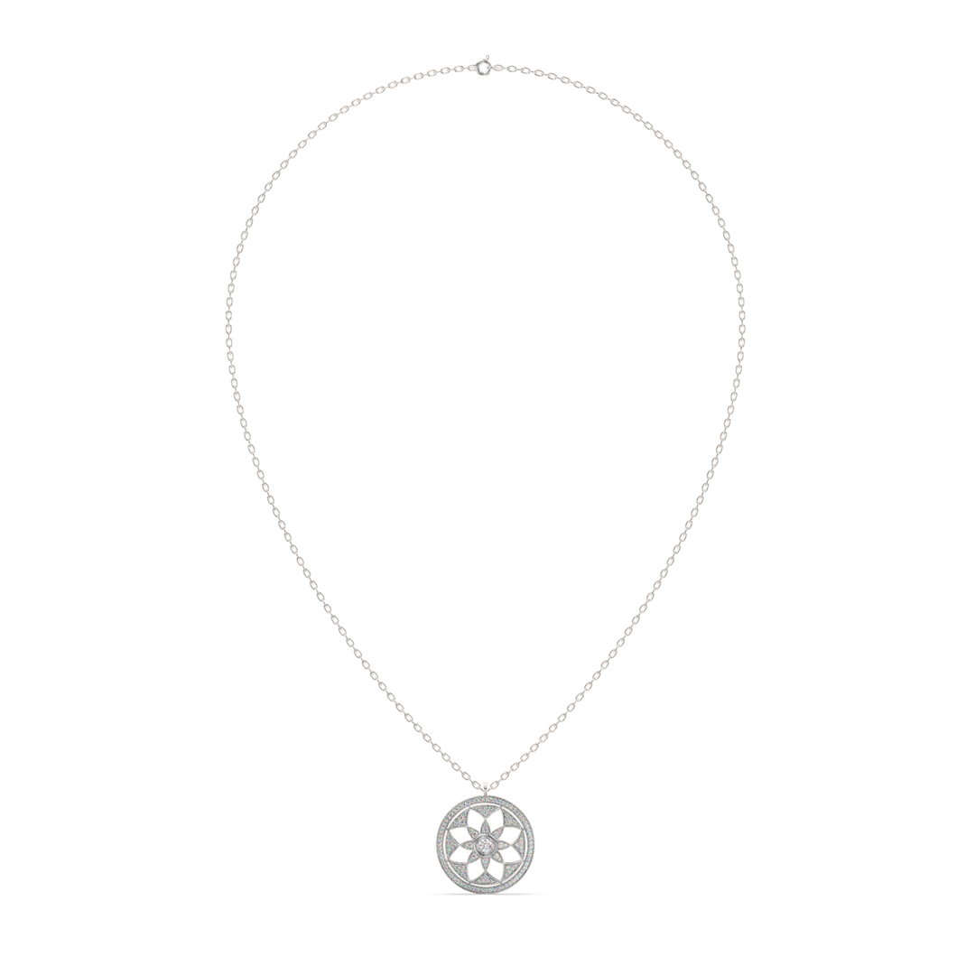 Bloom  Lab Grown Diamond Gem Pendant by Stefee Jewels