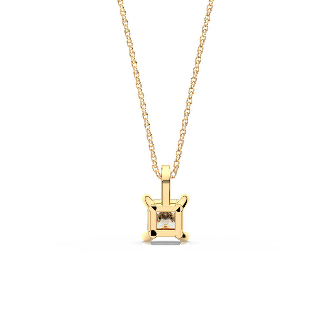 Solitaire Princess Lab Grown Diamond Pendant by Stefee