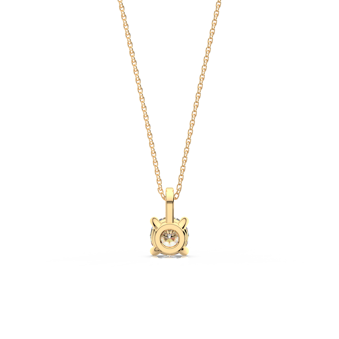 Solitaire Round Lab Grown Diamond Pendant by Stefee