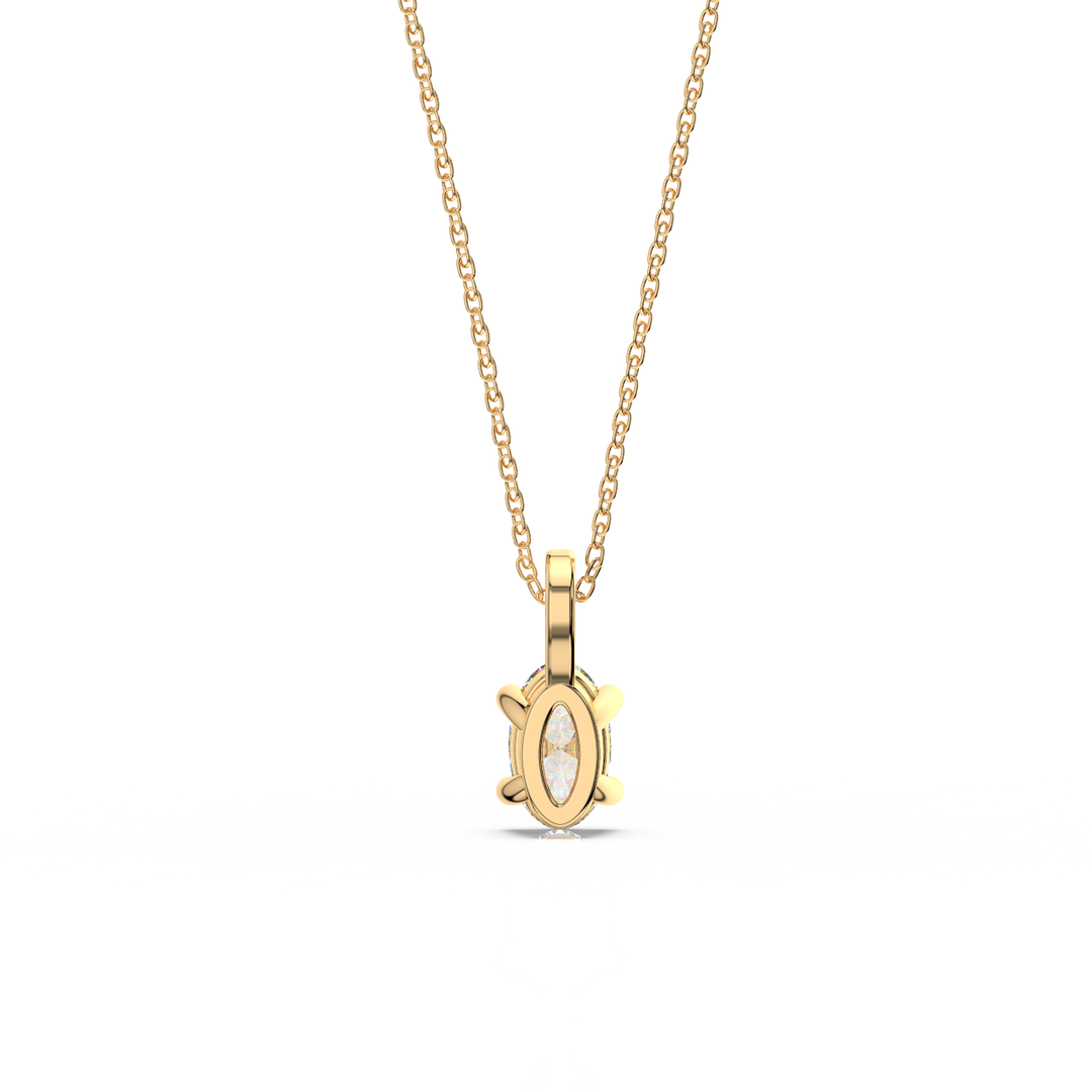 Solitaire Oval Lab Grown Diamond Pendant by Stefee