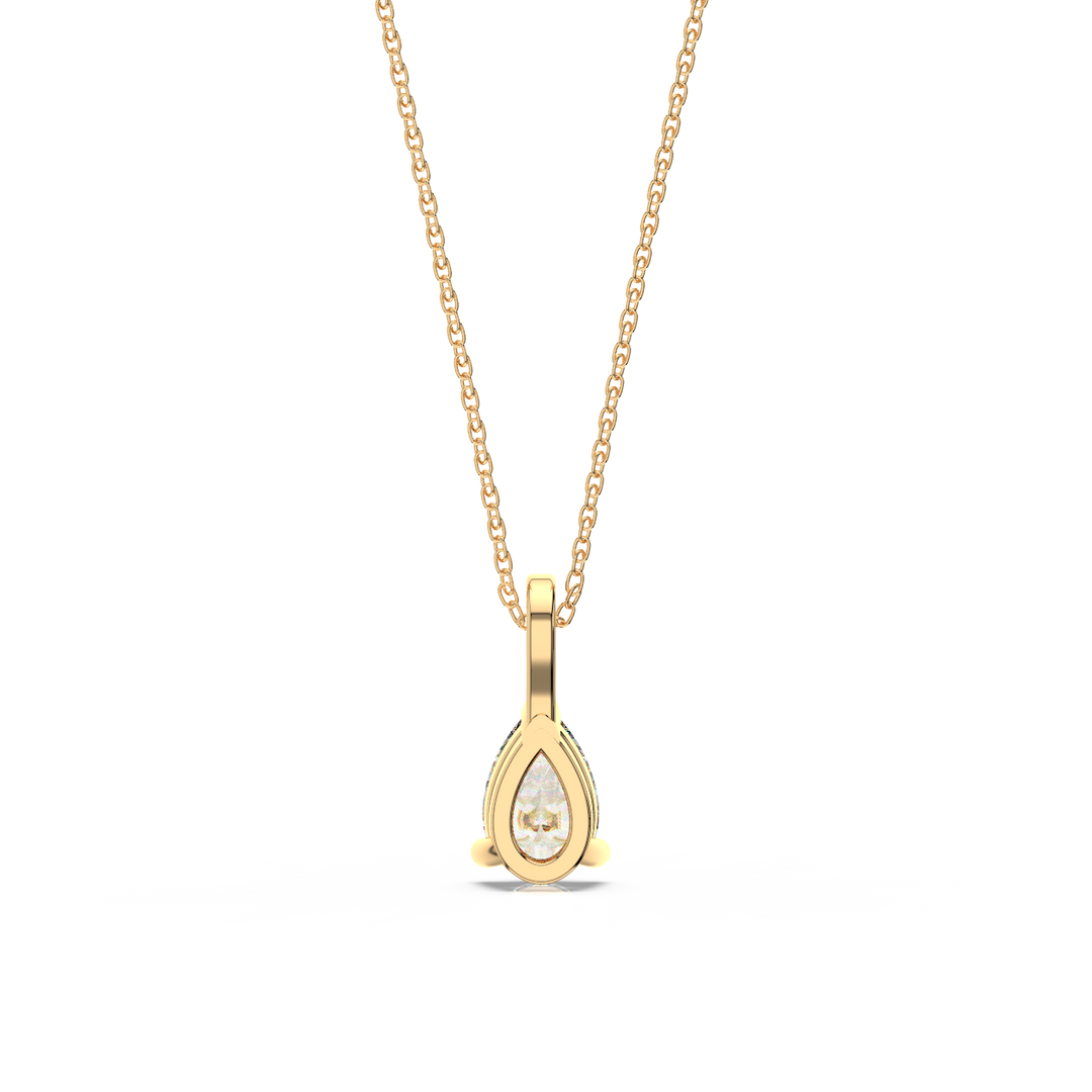 Solitaire Pear Lab Grown Diamond Pendant by Stefee