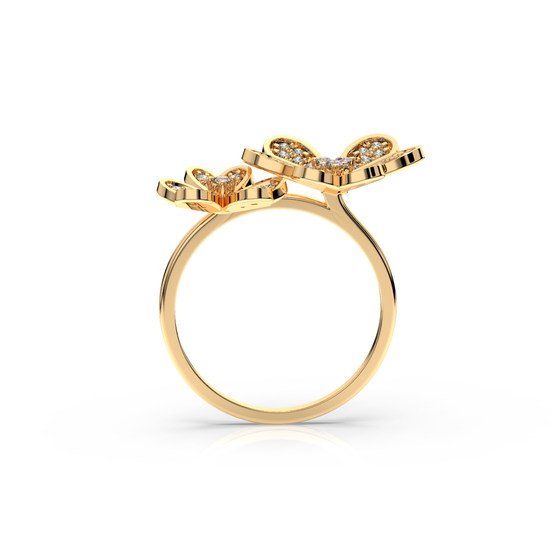 Complimenting Flowers Lab Grown Diamond Ring by Stefee Jewels
