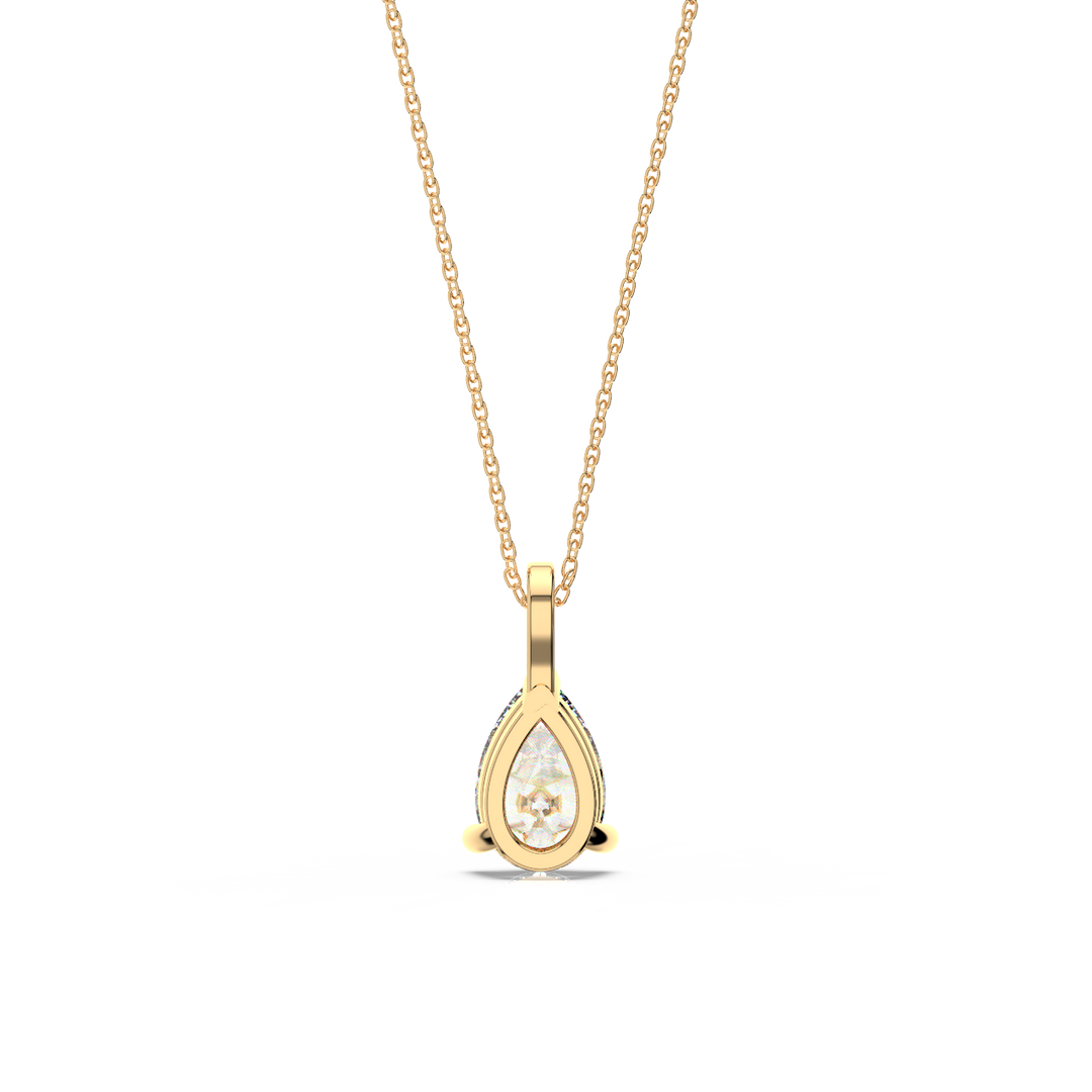 Solitaire Pear Lab Grown Diamond Pendant by Stefee