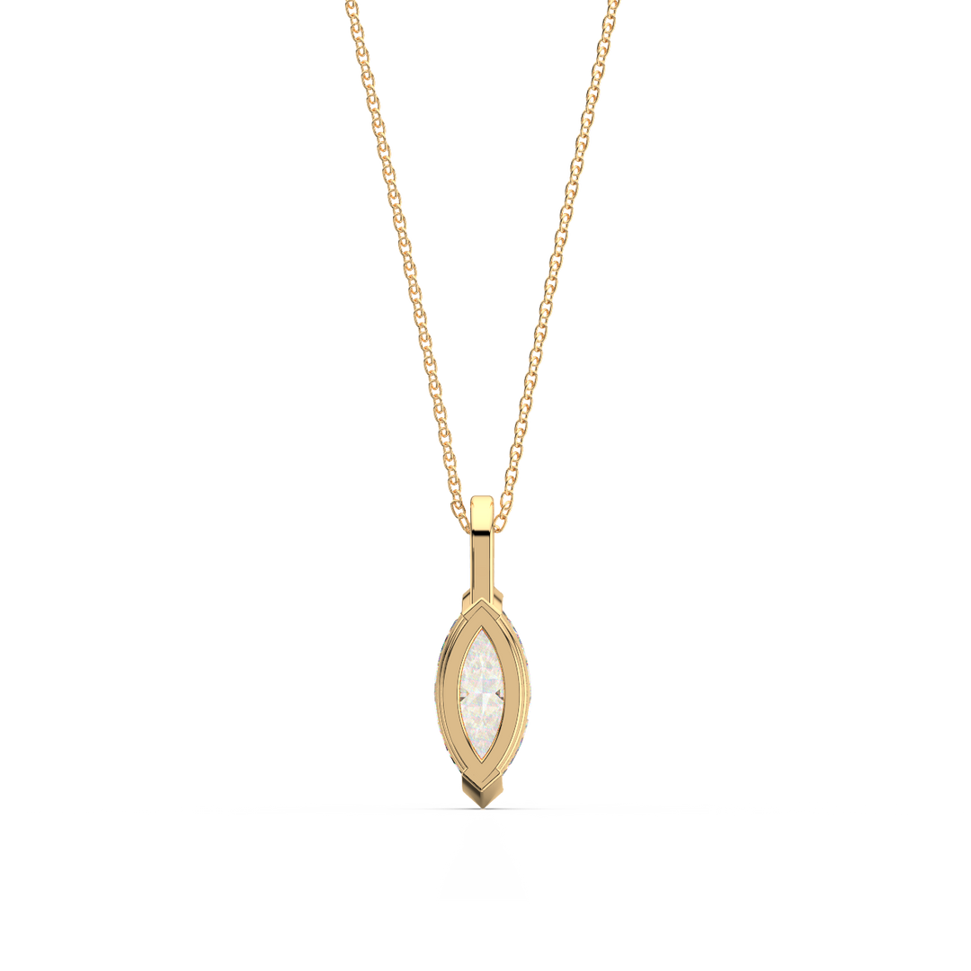 Solitaire Marquise Lab Grown Diamond Pendant by Stefee