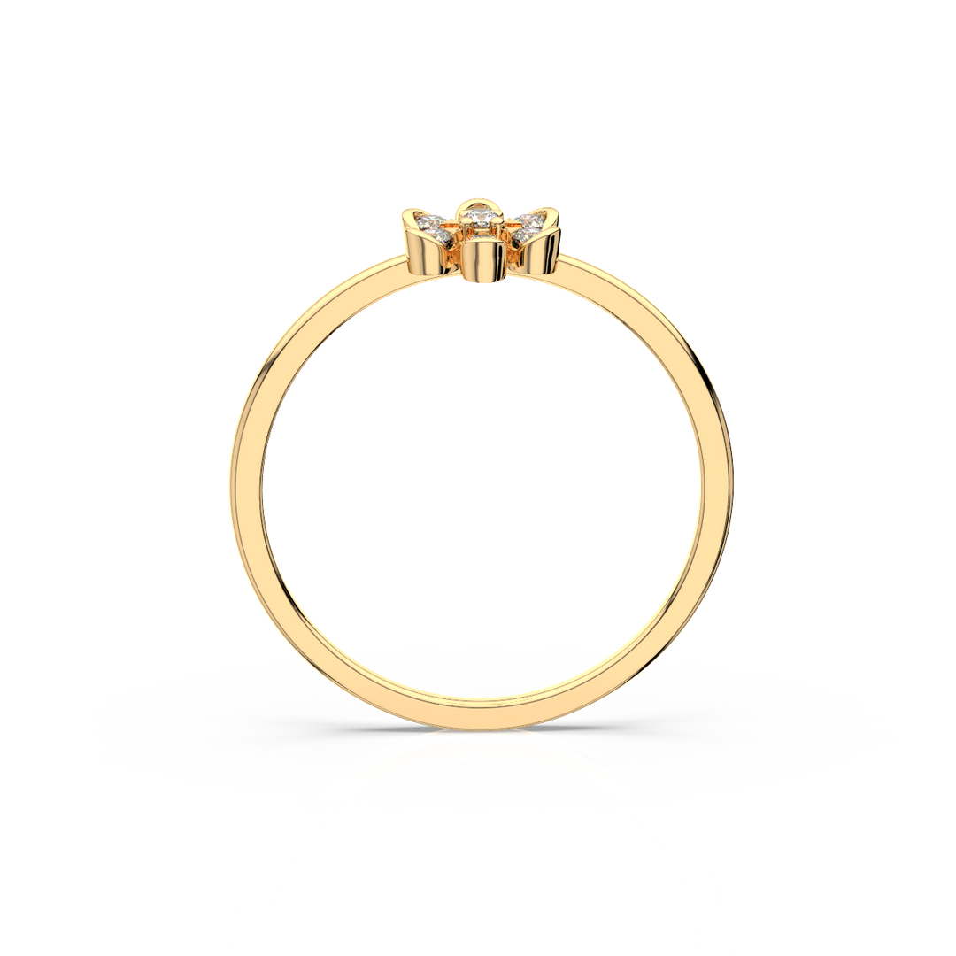 Small Flower Lab Grown Diamond Clustered Ring by Stefee Jewels