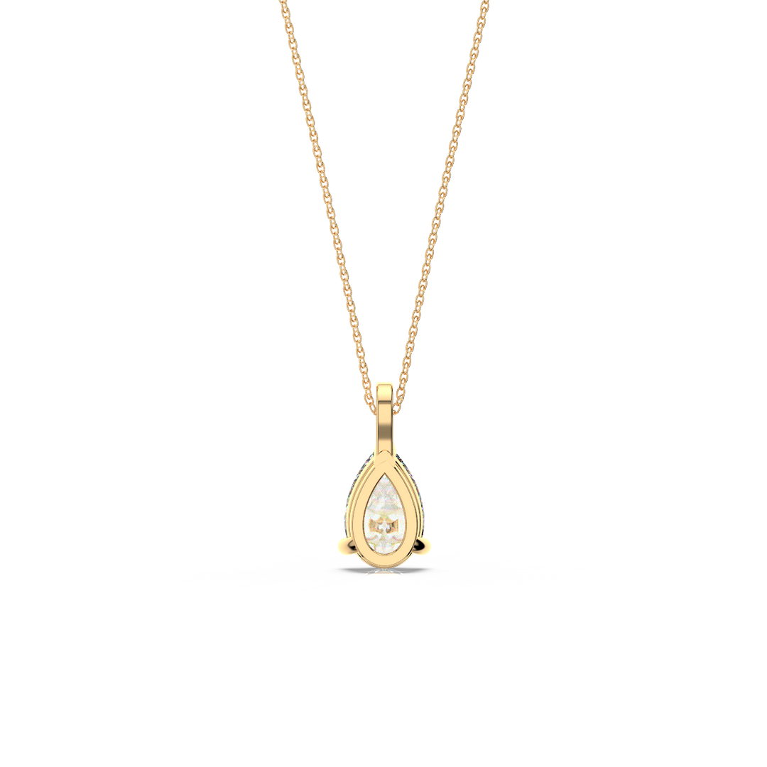Solitaire Pear Lab Grown Diamond Pendant by Stefee