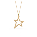 Load image into Gallery viewer, Open Star Lab Grown Diamond Pendant by Stefee