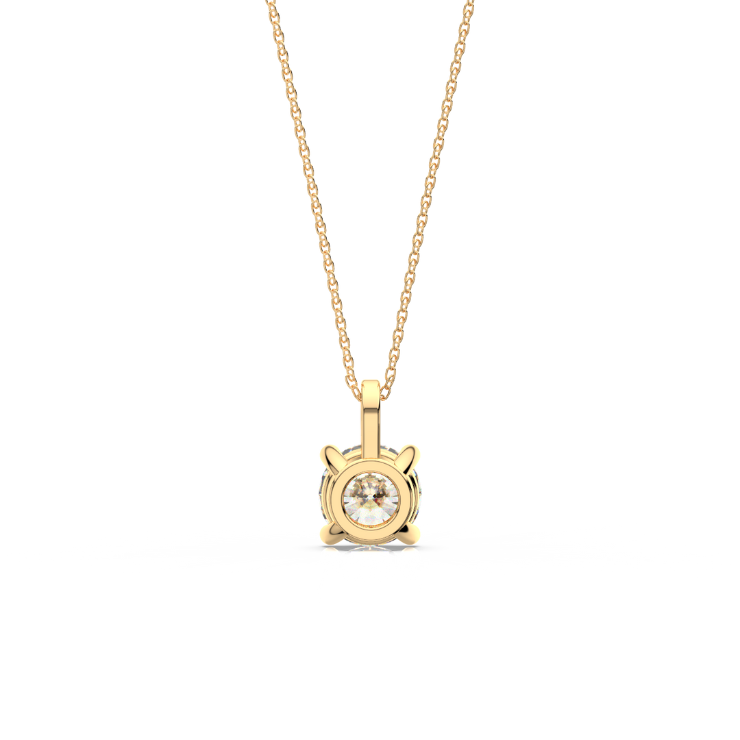 Solitaire Round Lab Grown Diamond Pendant by Stefee