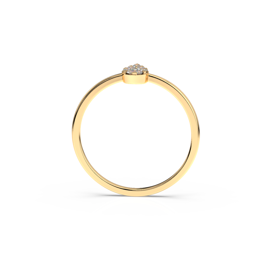 Round-Dewdrop Lab Grown Diamond Ring by Stefee Jewels