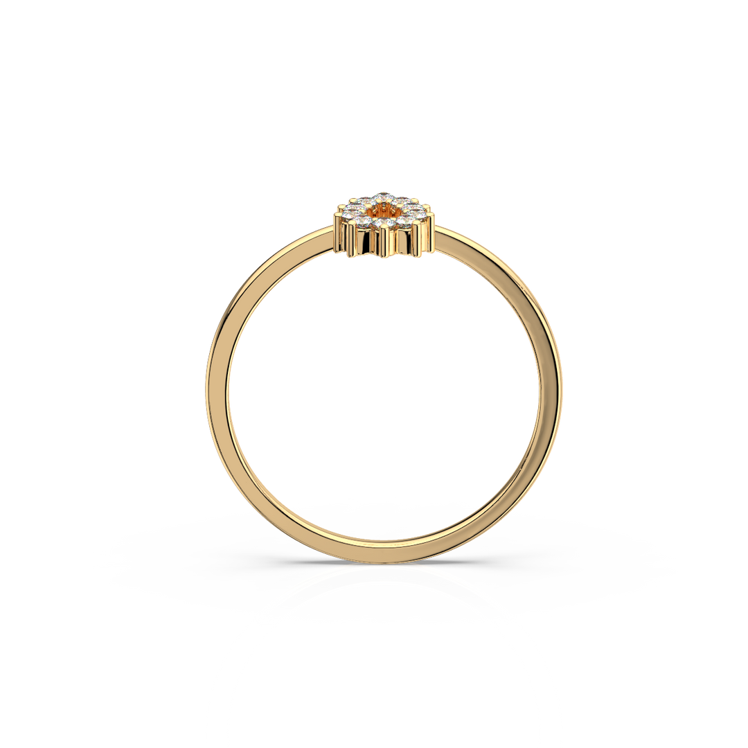 Open Dewdrop Round Lab Grown Diamond  Ring by Stefee Jewels