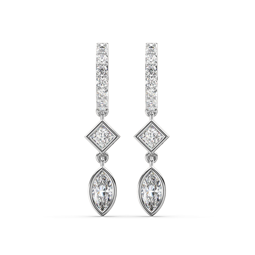 Glittering Grace Lab Grown Diamond Drop Earrings by Stefee Jewels