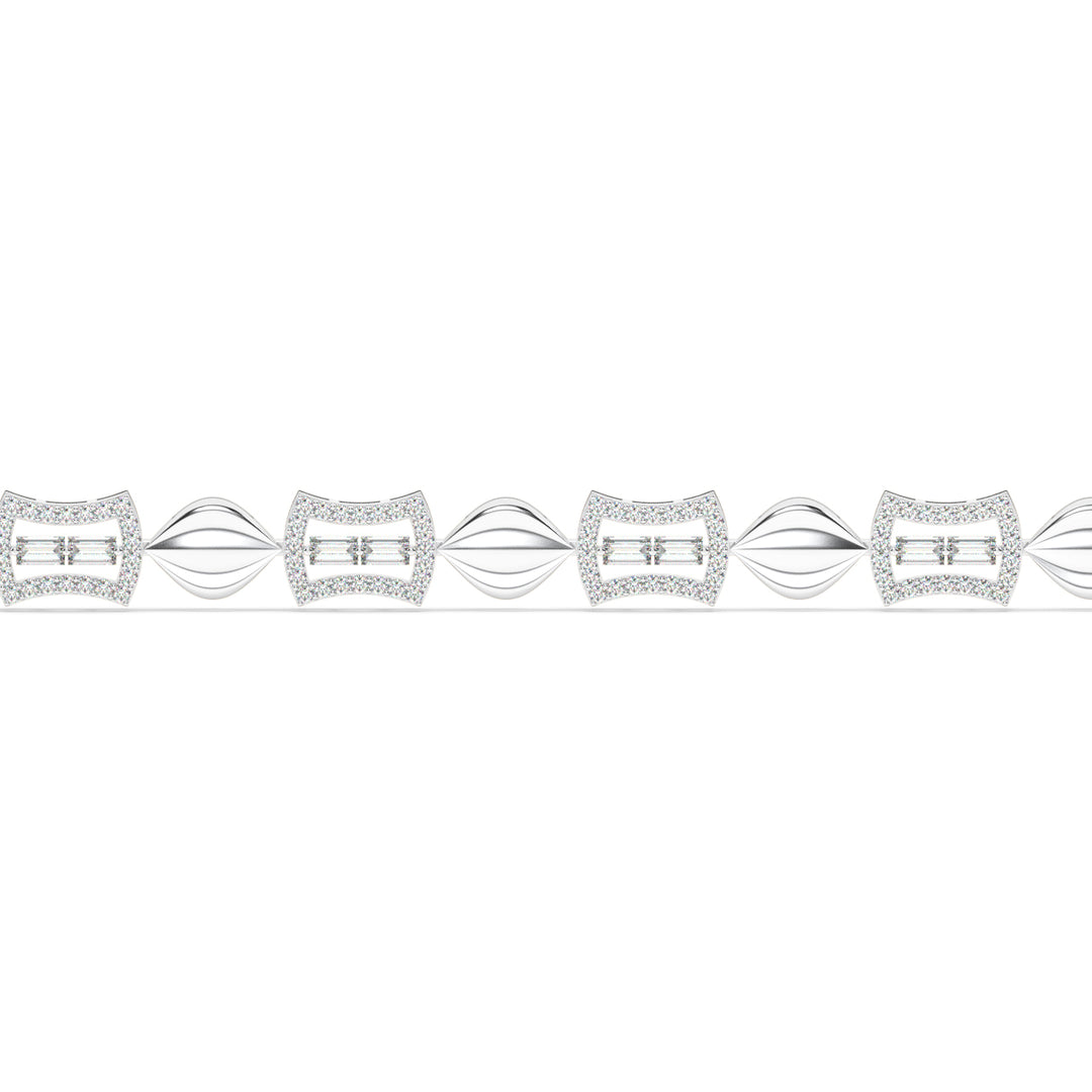 Minimalist Sparkle Lab Grown Diamond Chain Bracelet by Stefee Jewels
