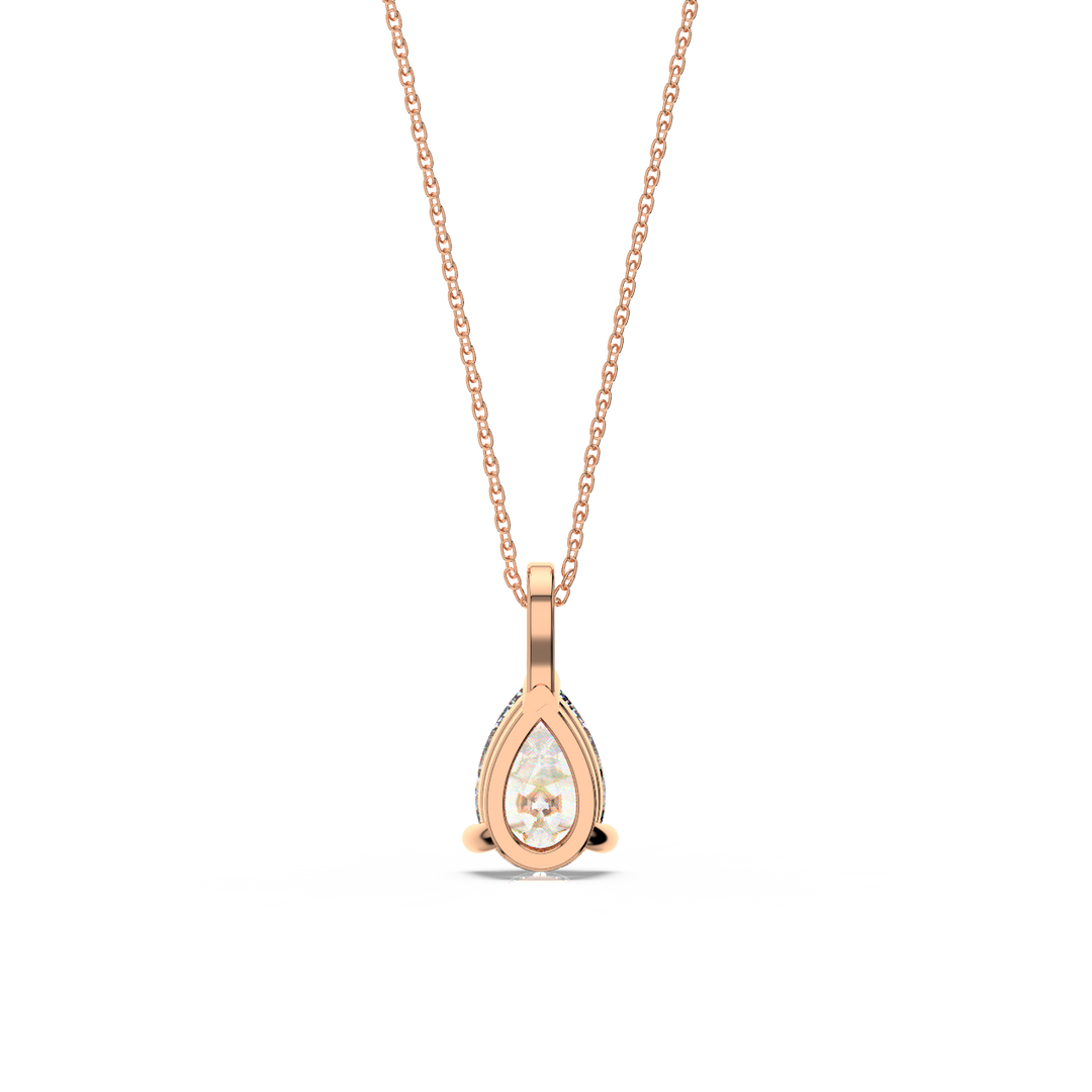Solitaire Pear Lab Grown Diamond Pendant by Stefee
