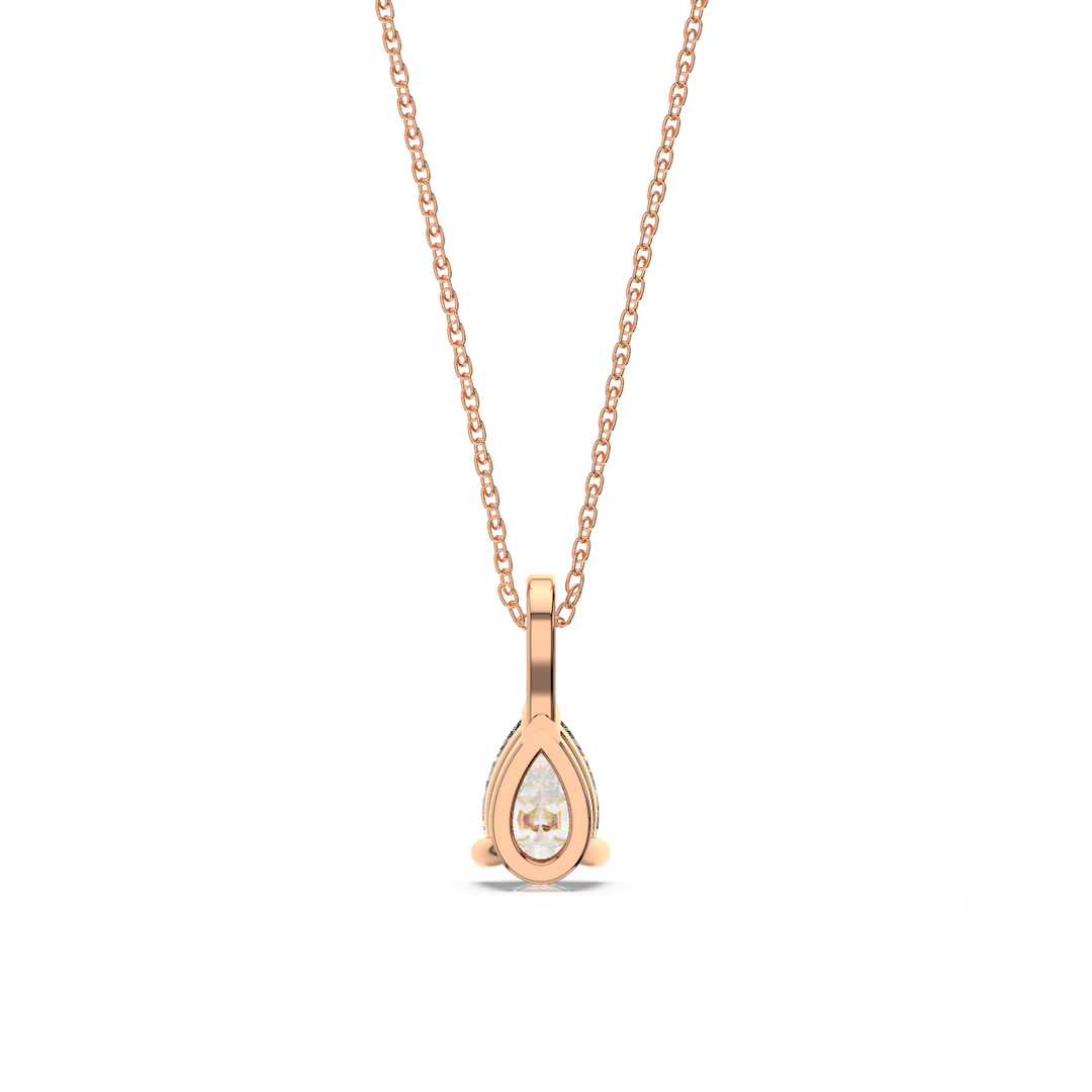 Solitaire Pear Lab Grown Diamond Pendant by Stefee