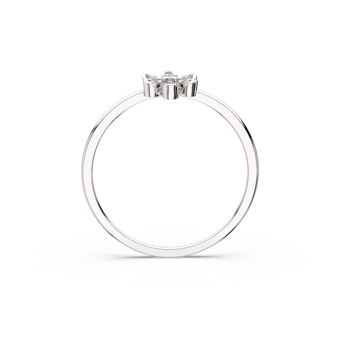Small Flower Lab Grown Diamond Clustered Ring by Stefee Jewels