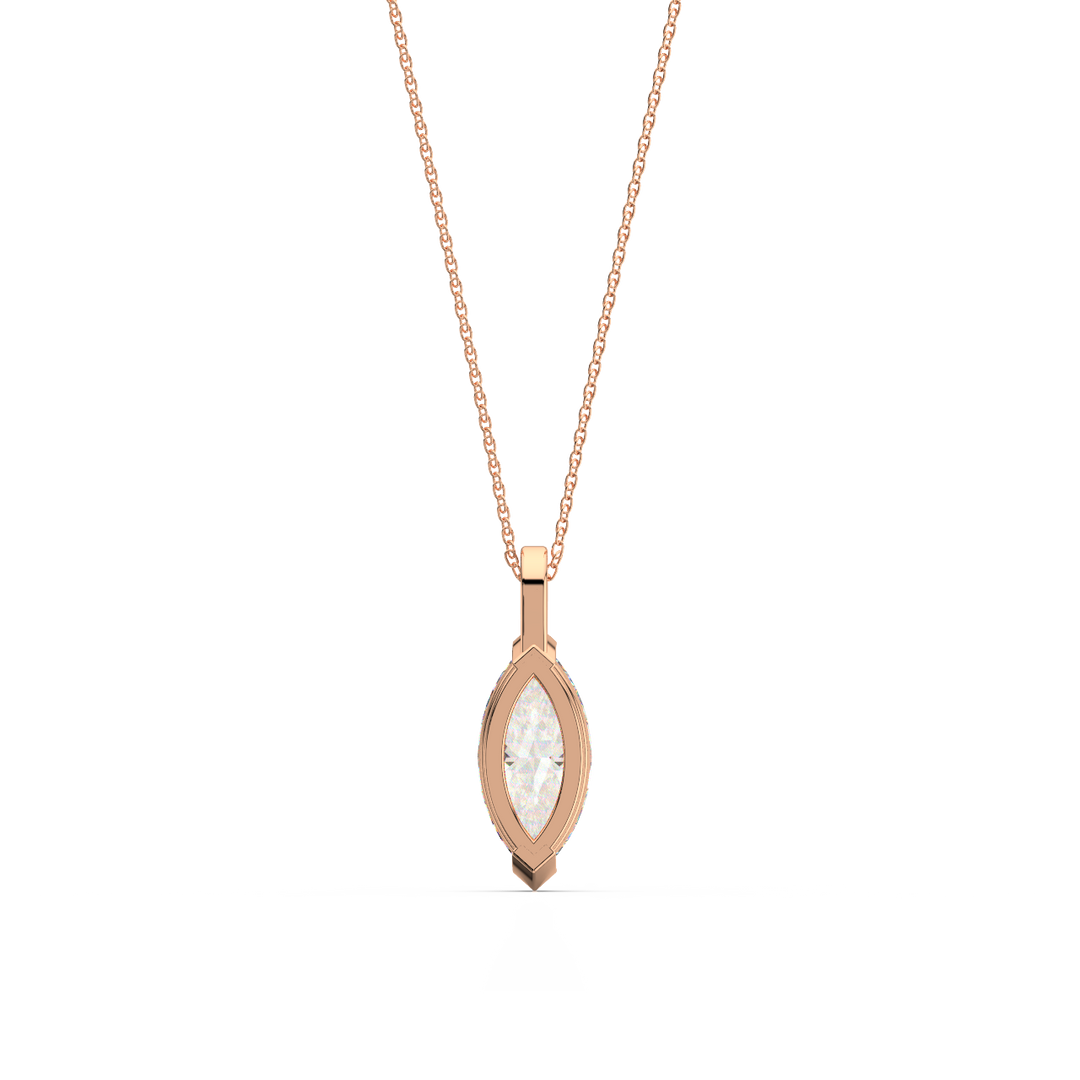 Solitaire Marquise Lab Grown Diamond Pendant by Stefree