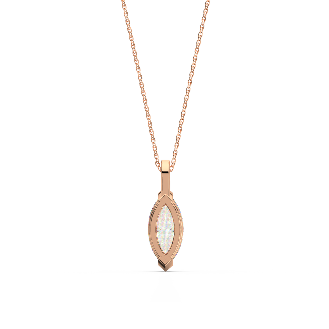 Solitaire Marquise Lab Grown Diamond Pendant by Stefee