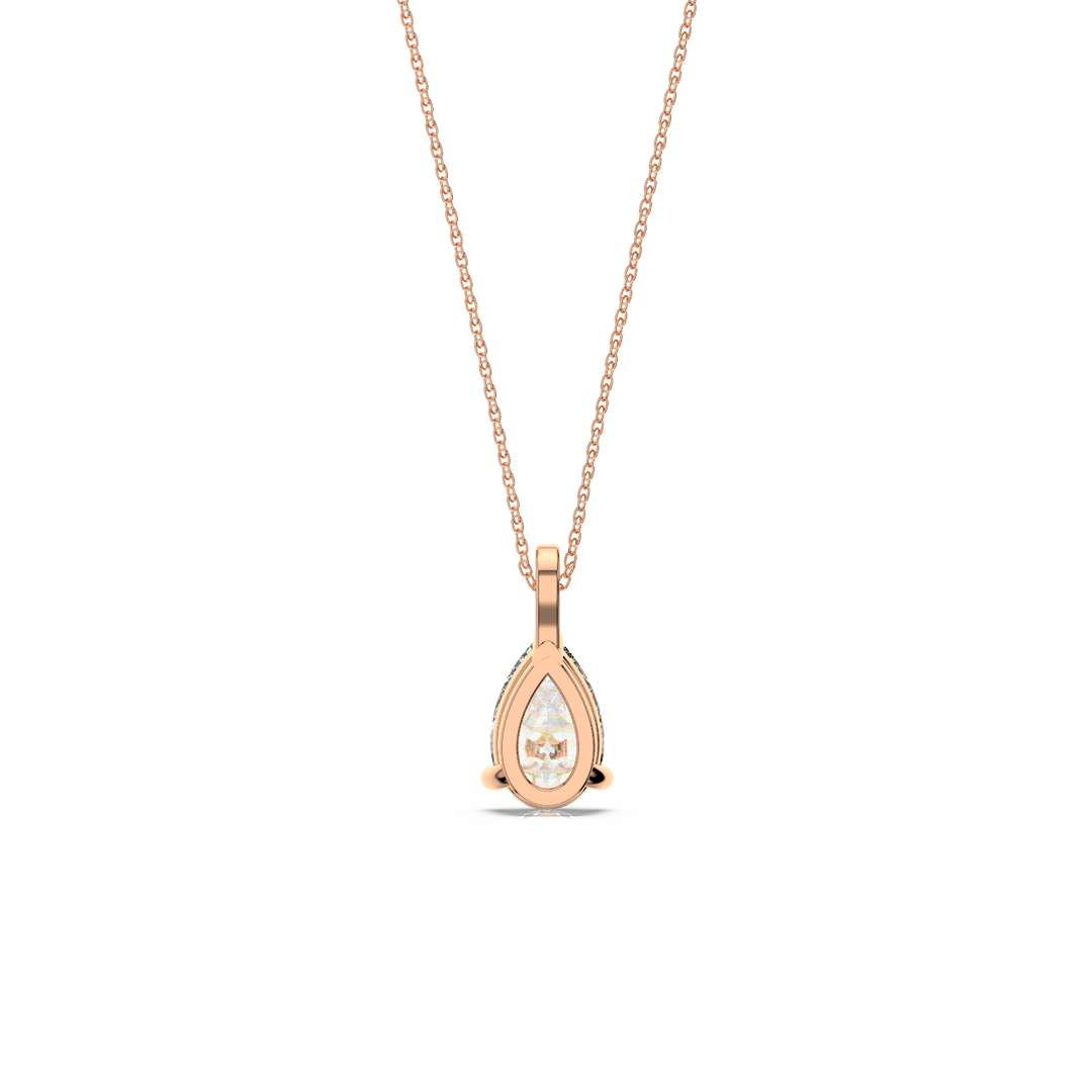 Solitaire Pear Lab Grown Diamond Pendant by Stefee