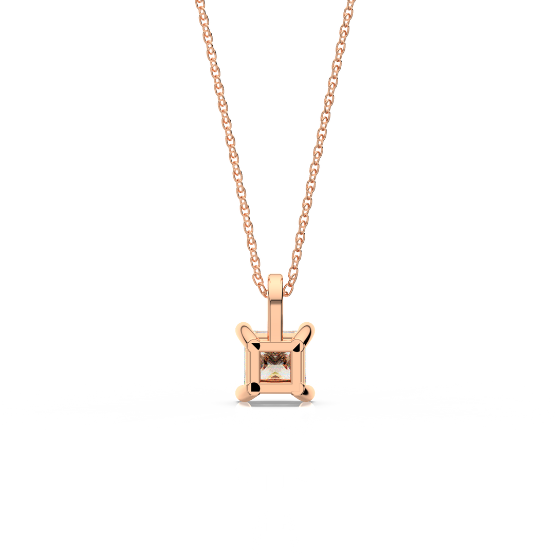Solitaire Princess Lab Grown Diamond Pendant by Stefee