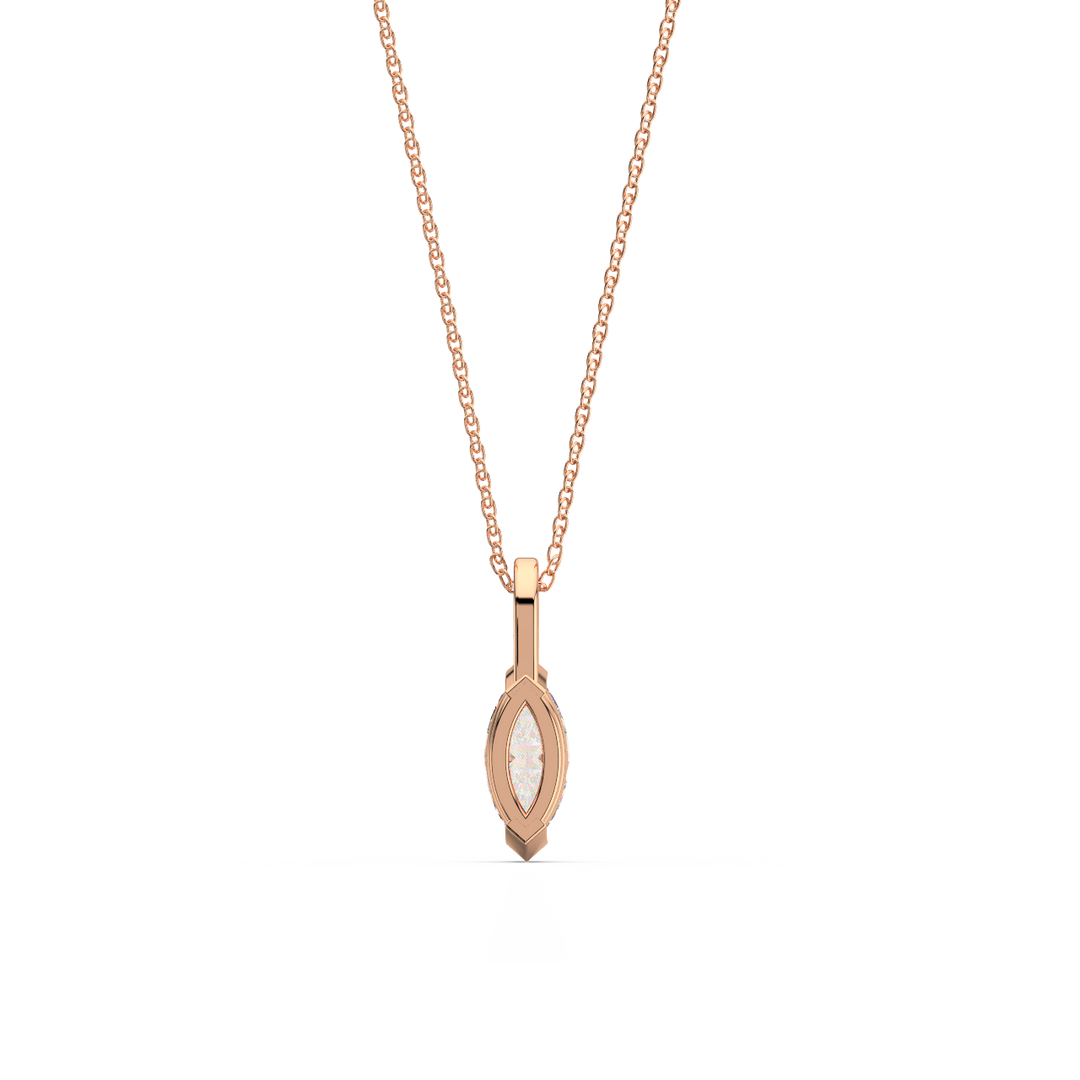 Solitaire Marquise Lab Grown Diamond Pendant by Stefee