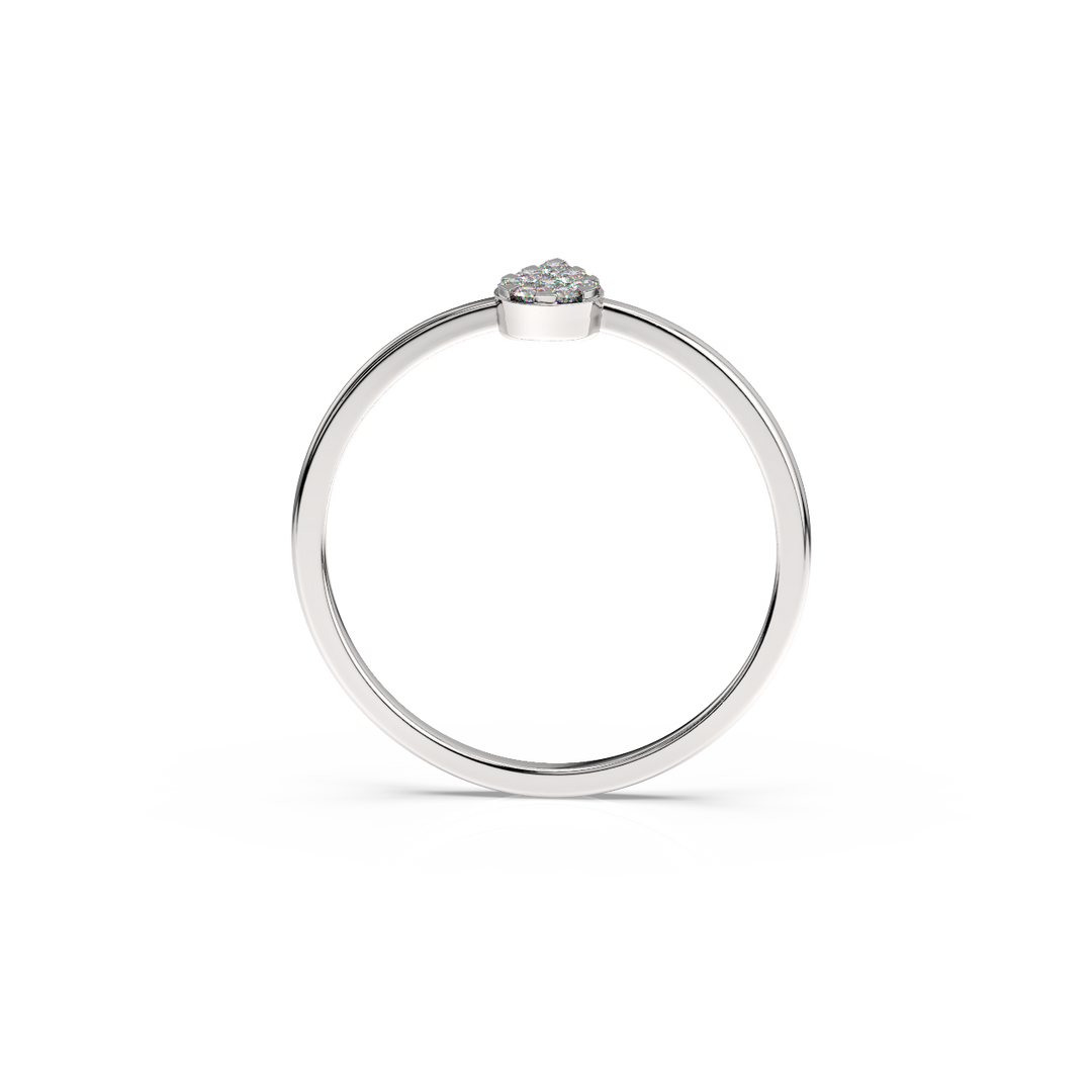 Round-Dewdrop Lab Grown Diamond Ring by Stefee Jewels