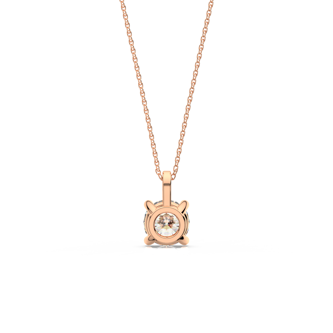 Solitaire Round Lab Grown Diamond Pendant by Stefee