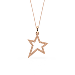 Load image into Gallery viewer, Open Star Lab Grown Diamond Pendant by Stefee