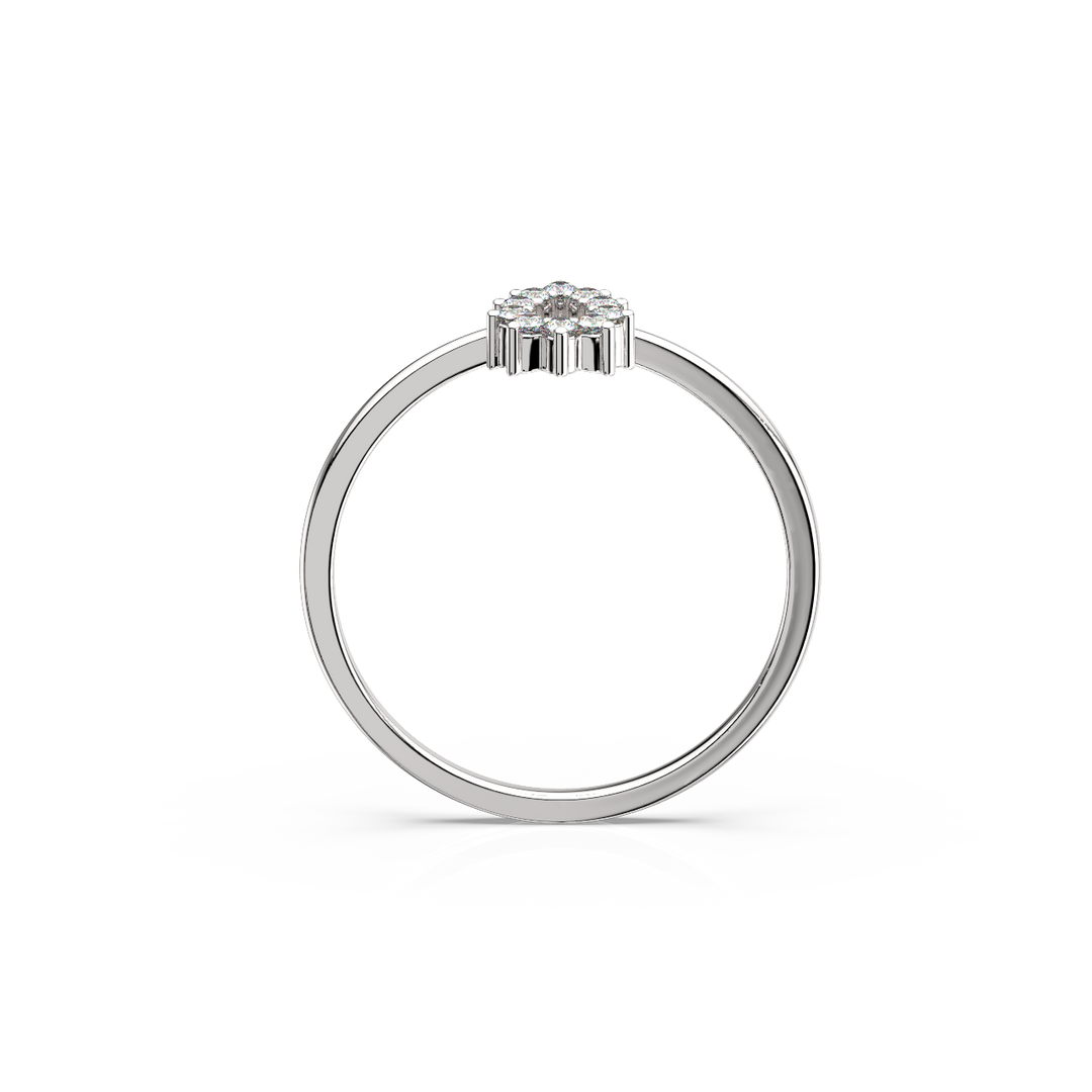 Open Dewdrop Round Lab Grown Diamond  Ring by Stefee Jewels