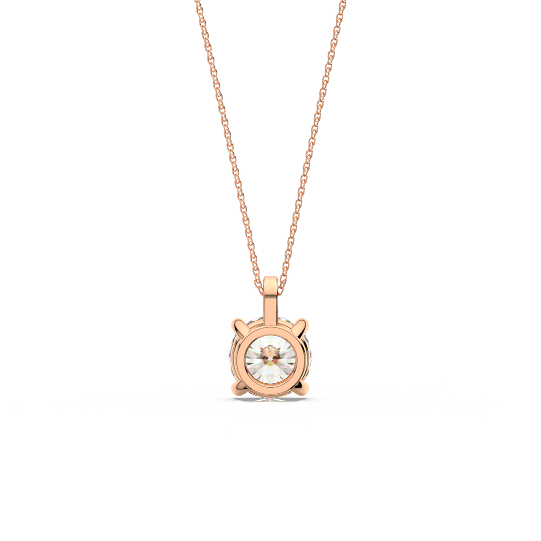 Double Halo Necklace with Pink Lab Grown Diamonds by Stefee