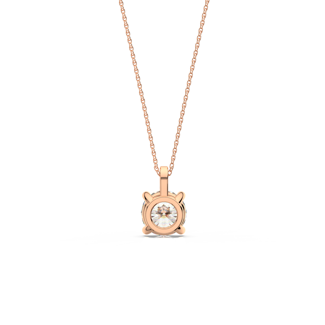 Solitaire Round Lab Grown Diamond Pendant by Stefee