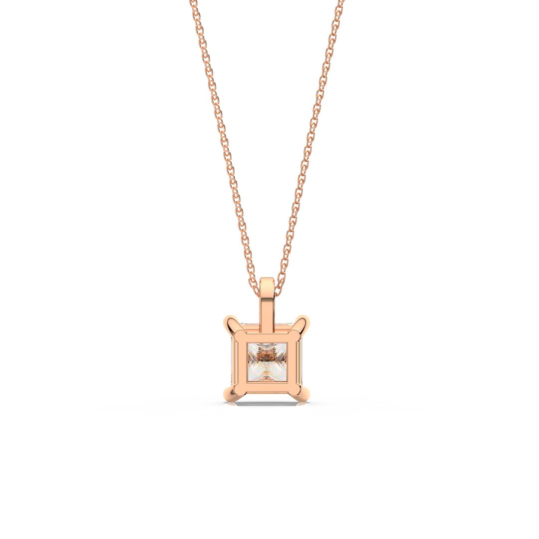 Solitaire Princess Lab Grown Diamond Pendant by Stefee