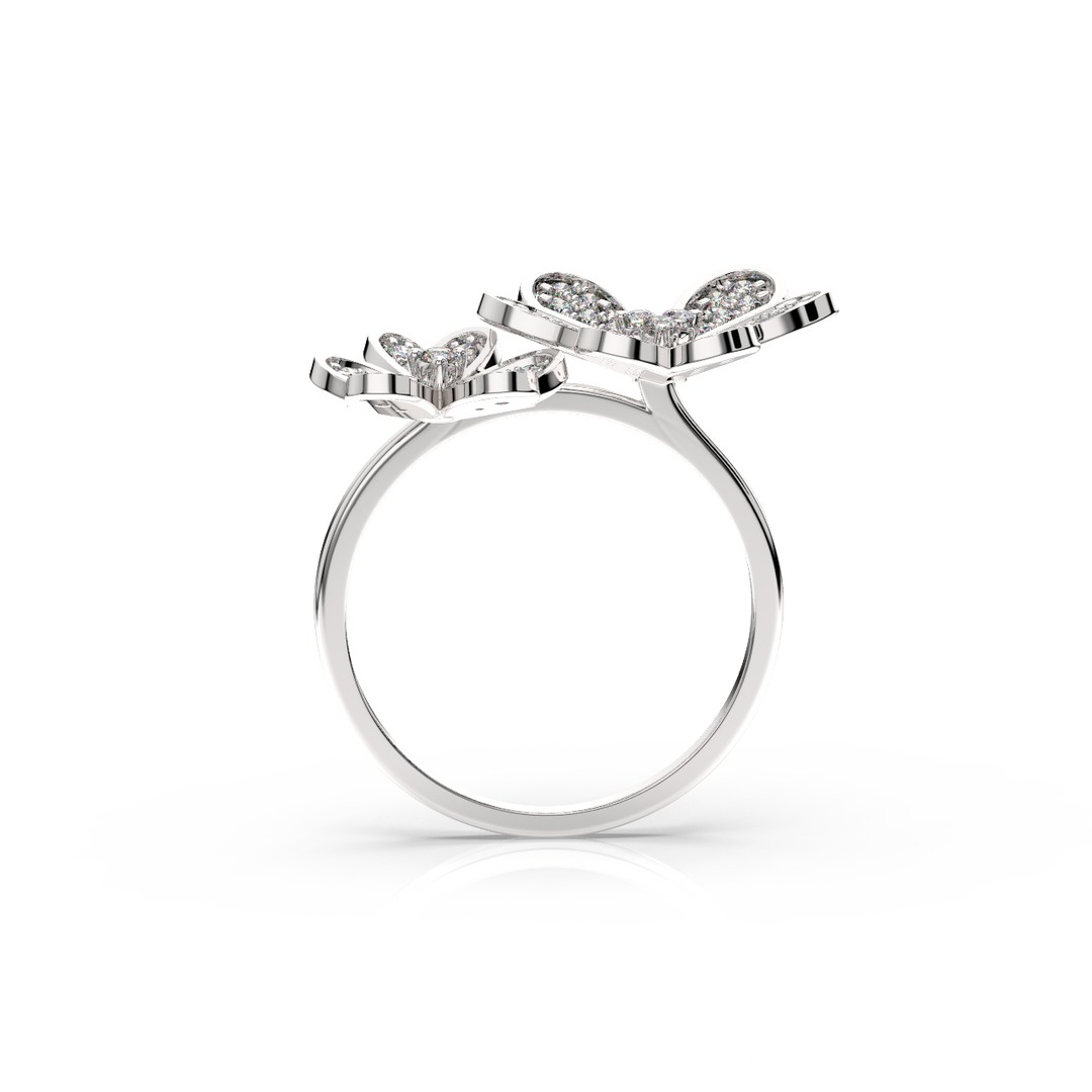 Complimenting Flowers Lab Grown Diamond Ring by Stefee Jewels