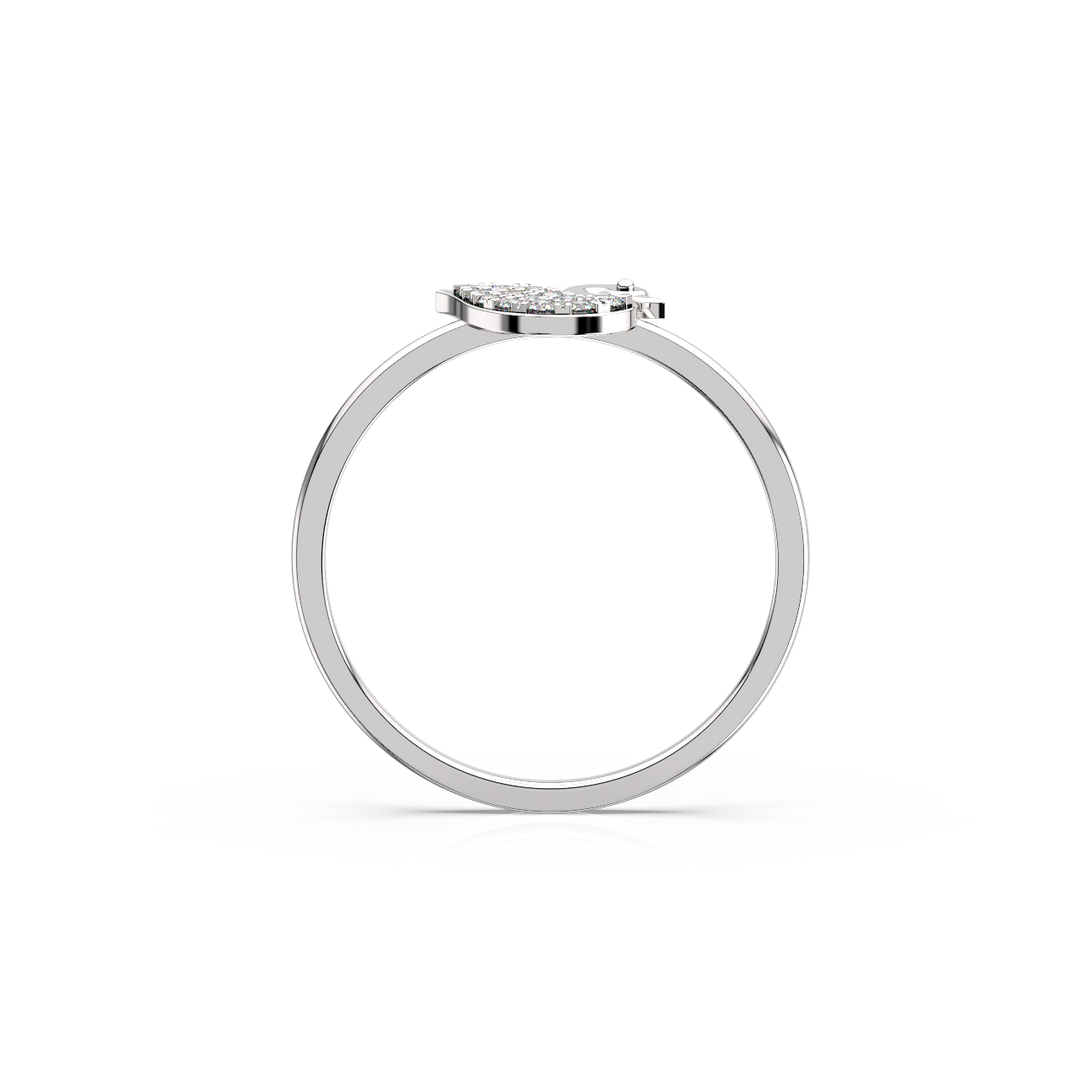 Studded Swan Lab Grown Diamond Ring by Stefee Jewels