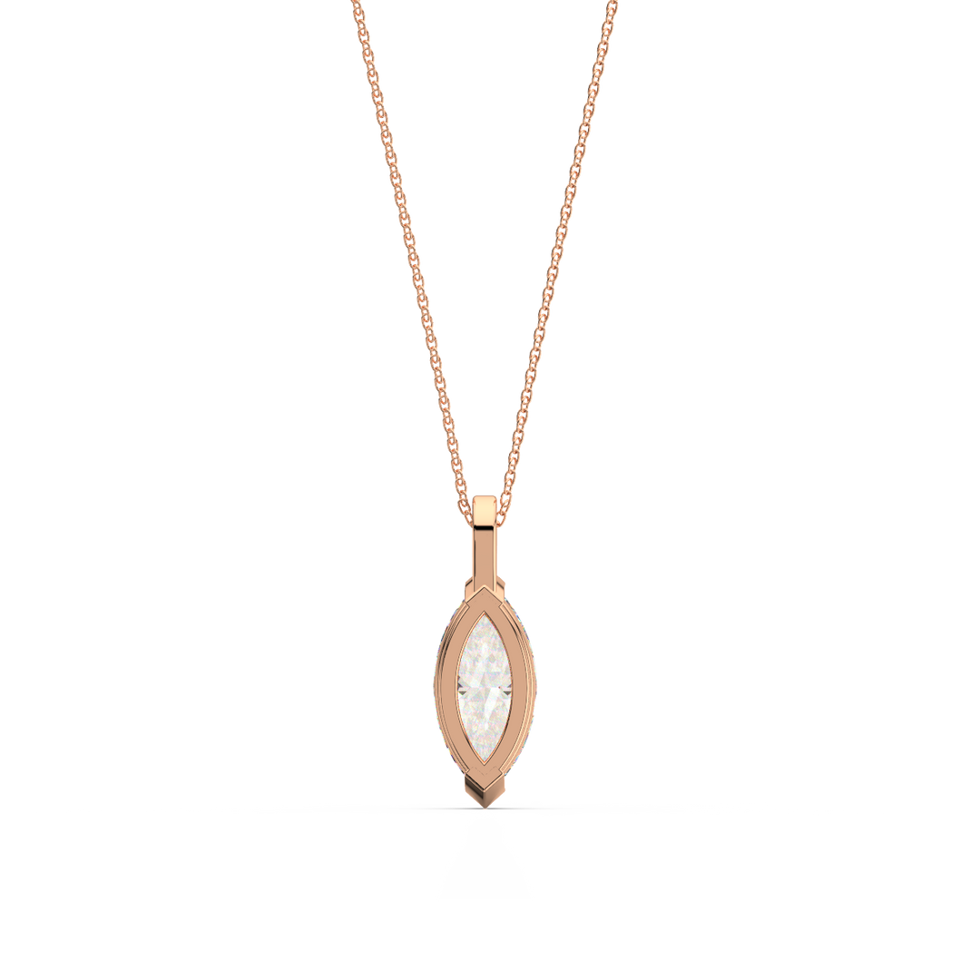 Solitaire Marquise Lab Grown Diamond Pendant by Stefee