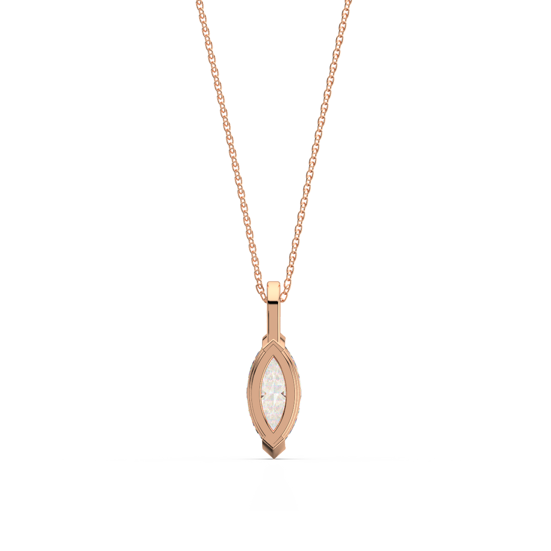 Solitaire Marquise Lab Grown Diamond Pendant by Stefee