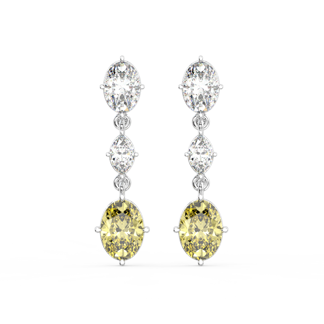 Elegant Glimmer Lab Grown Diamond Drop Earrings by Stefee Jewels