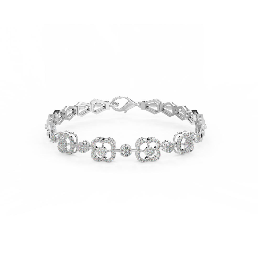 Twinkling Hearts Lab Grown Diamond Bracelet by Stefee jewels