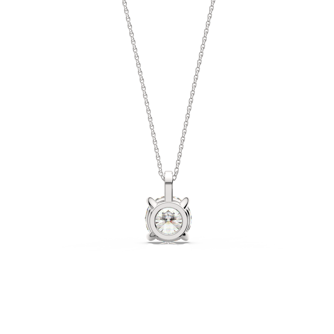 Solitaire Round Lab Grown Diamond Pendant by Stefee