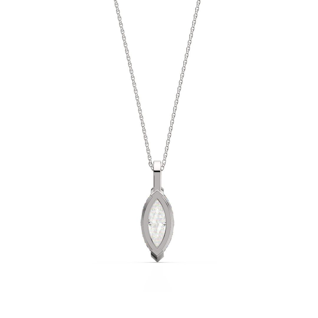Solitaire Marquise Lab Grown Diamond Pendant by Stefee