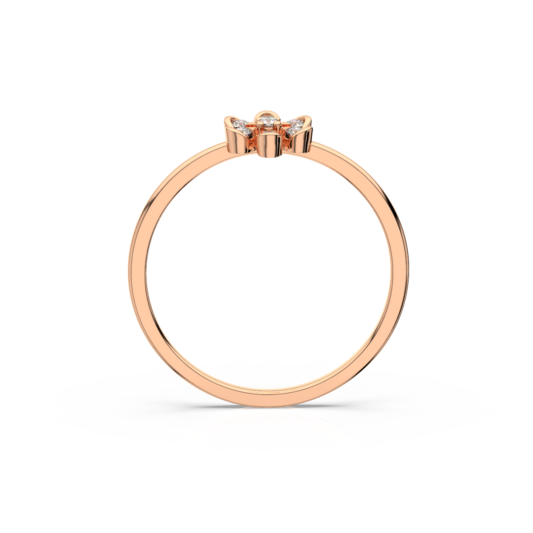 Small Flower Lab Grown Diamond Clustered Ring by Stefee Jewels