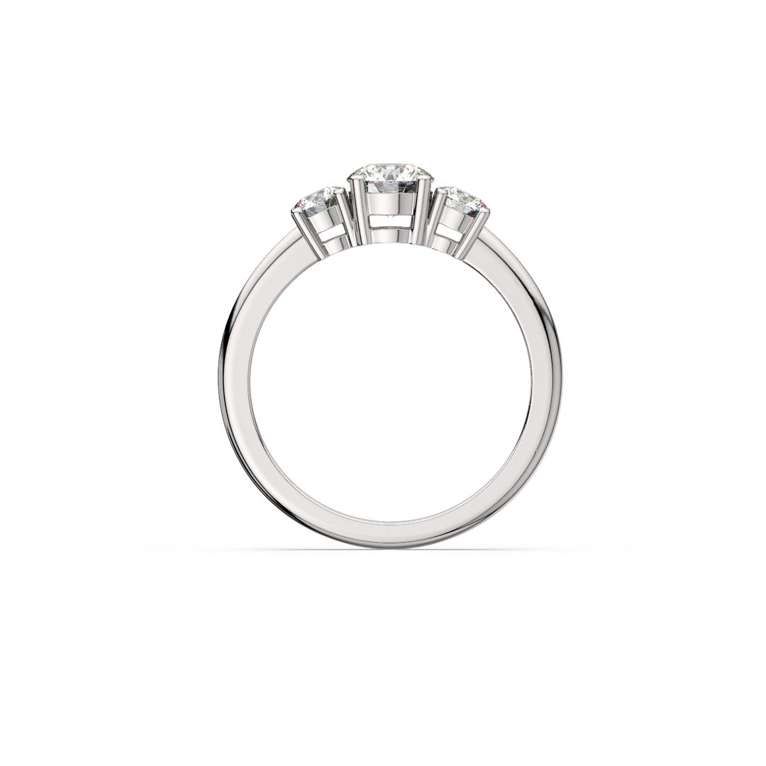 Three Stone Lab Grown - Engagement Diamond Ring by Stefee