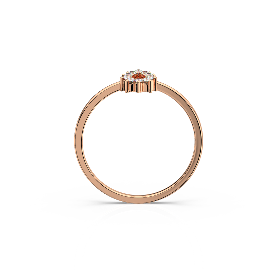 Open Dewdrop Round Lab Grown Diamond  Ring by Stefee Jewels