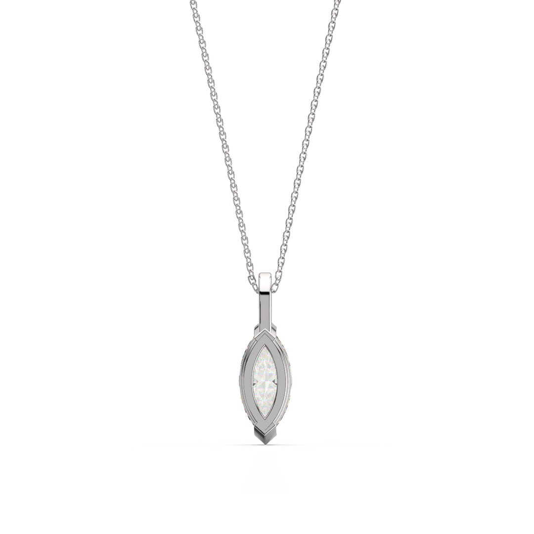 Solitaire Marquise Lab Grown Diamond Pendant by Stefee
