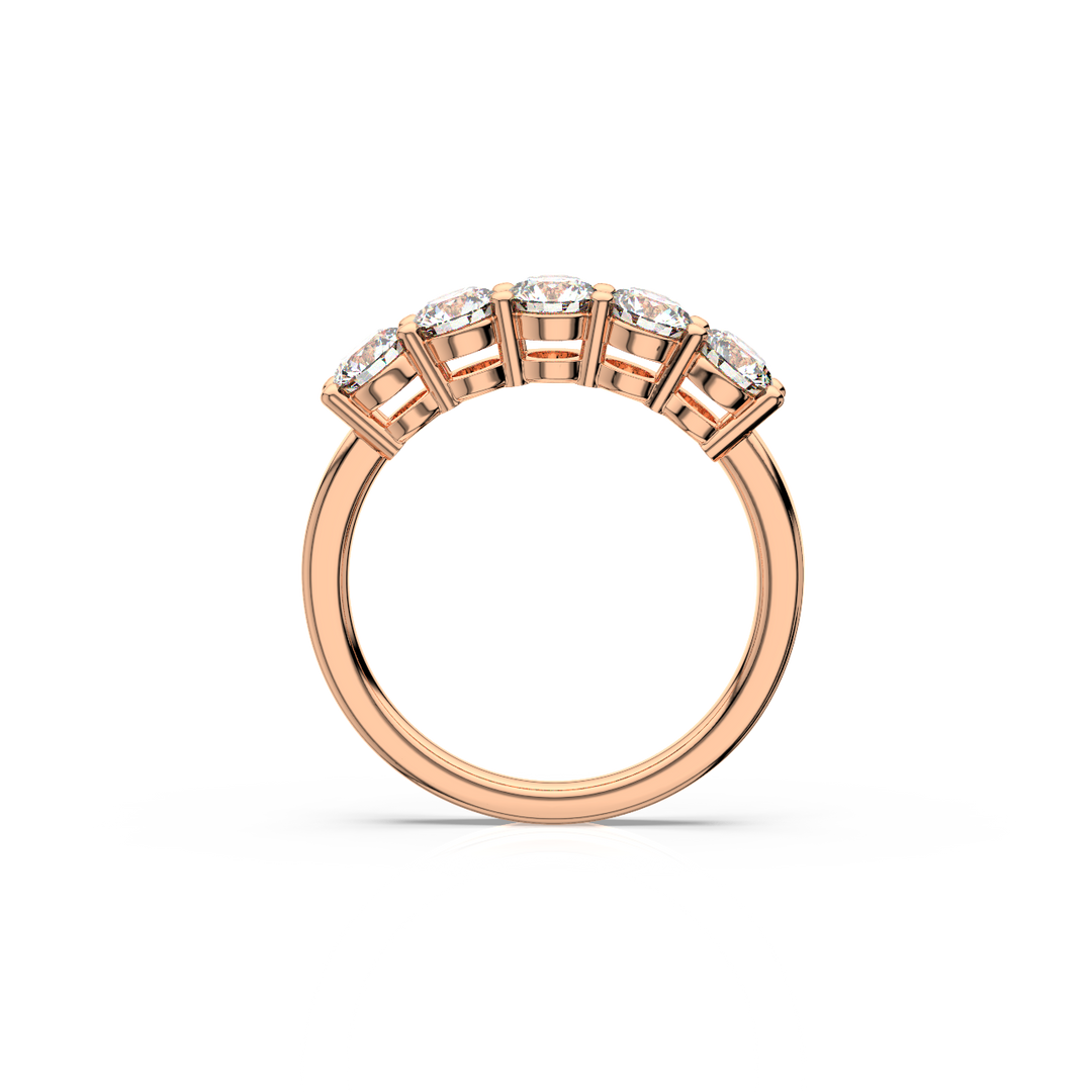 5-Stone Round Vows Lab Grown - Engagement Diamond Ring by Stefee