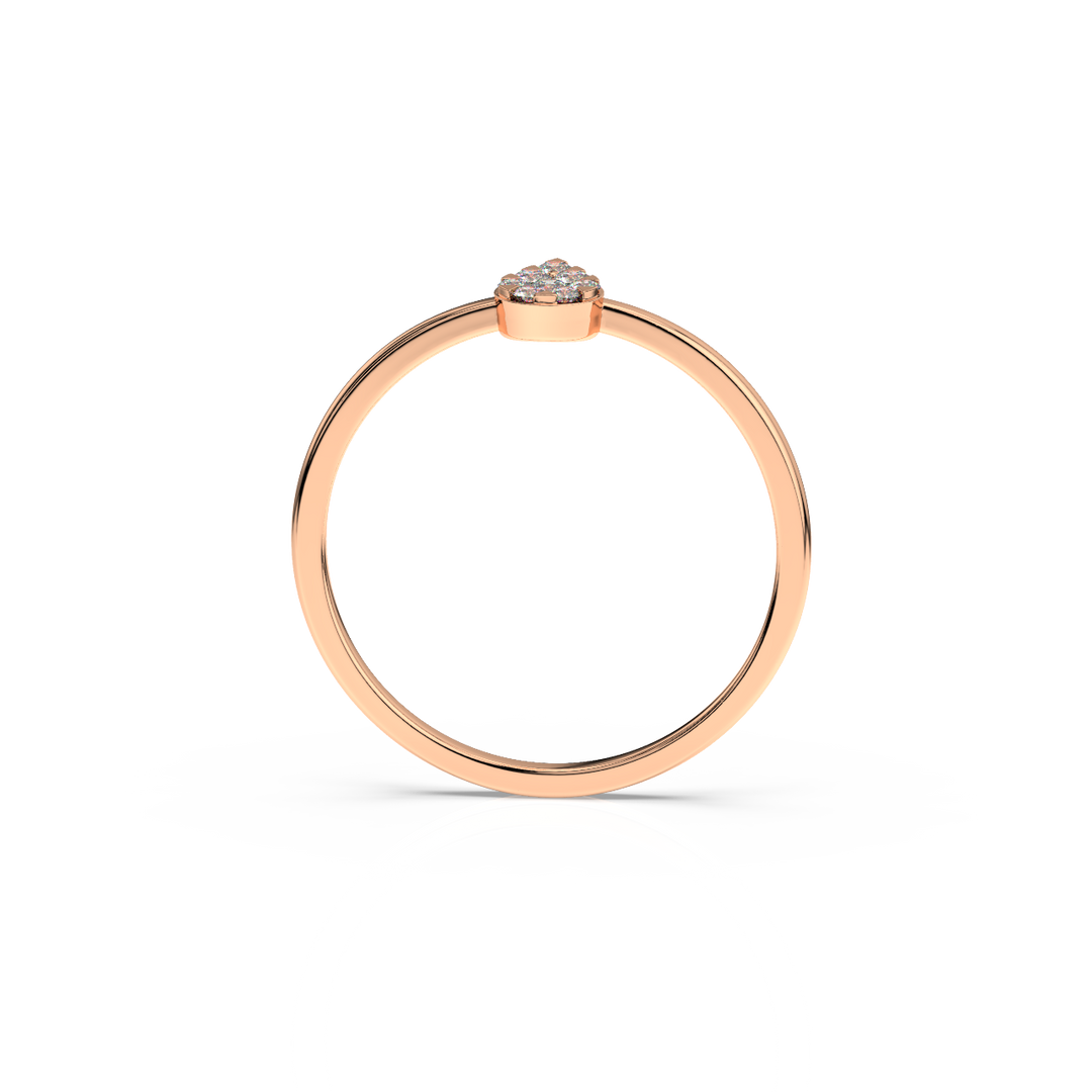 Round-Dewdrop Lab Grown Diamond Ring by Stefee Jewels