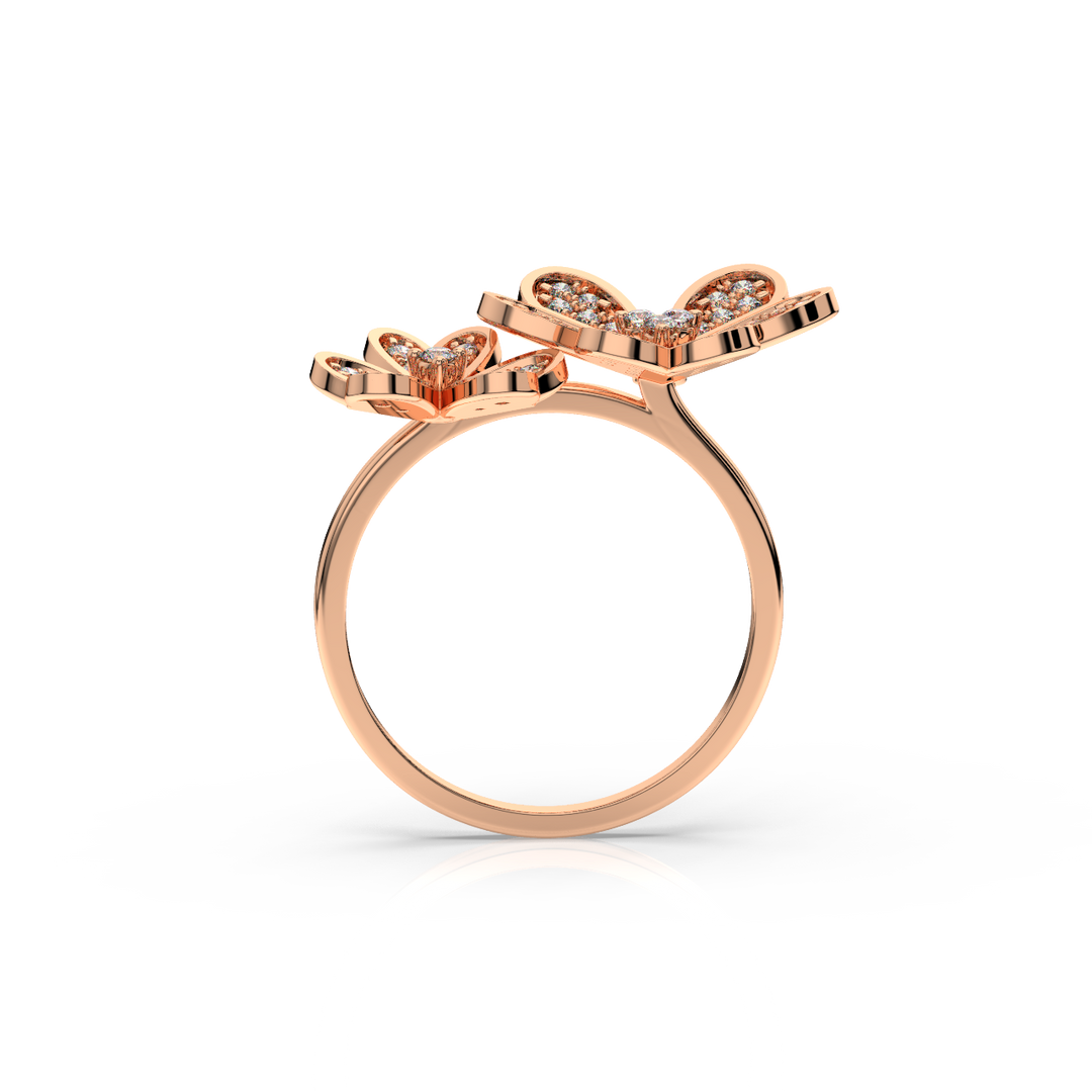 Complimenting Flowers Lab Grown Diamond Ring by Stefee Jewels